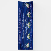 65e Jubileum Witte rozen Sapphire - Aangepast Spandoek (Verticaal)