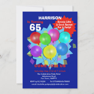 65e mijlpaal op persoonlijke titel uitnodigen kaart