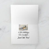 65e Mijn mooie vrouw Happy Birthday Chickadee Kaart (Binnen)