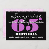 65e OPLEIDING Paarse Sjabloon van de geboorte Kaart (Voorkant / Achterkant)