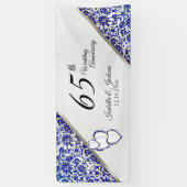65e Sapphire Blue Jubileum / Birthday Spandoek (Verticaal)