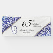65e Sapphire Blue Jubileum / Birthday Spandoek (Horizontaal)