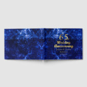 65e Sapphire Wedding Jubileum Gold Typografie Gastenboek (Volledig)