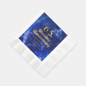 65e Sapphire Wedding Jubileum Gold Typografie Servet (Hoek)