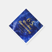 65e Sapphire Wedding Jubileum Gold Typografie Servet (Hoek)