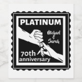 65e trouwdag blauwe saffier traditioneel wijn etiket (Enkel label)