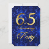 65e trouwdag goud blauwe saffier chic kaart (Voorkant)