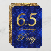 65e trouwdag goud blauwe saffier chic kaart (Voorkant / Achterkant)