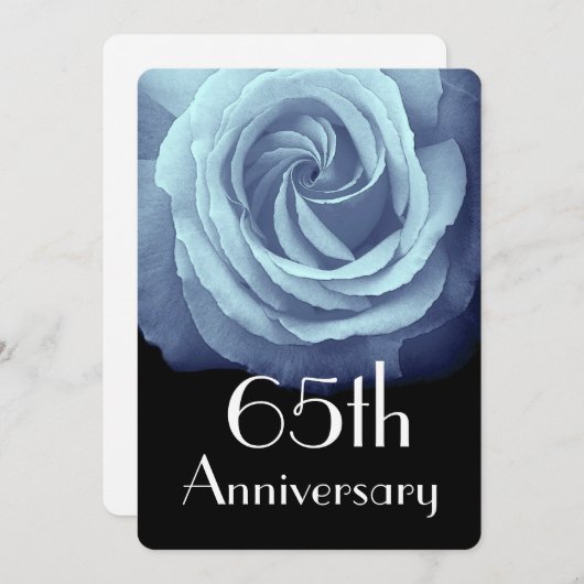 65e trouwdag hemelsblauwe roos A05 Kaart (Voorkant / Achterkant)