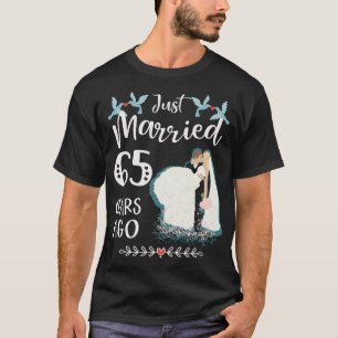 65e trouwdag Net getrouwd 65 jaar T-shirt