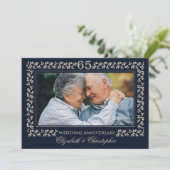 65e trouwdagfeestje | Aangepaste foto Kaart (Staand voorkant)
