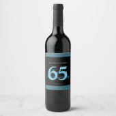 65e trouwjubileum aangepaste wijnlabel wijn etiket (Voorkant)