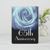 65e trouwjubileum luchtblauwe roos A05 Kaart (Staand voorkant)