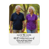65e trouwjubileum Save the Date-foto Magneet (Verticaal)