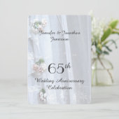 65e trouwjubileumfeest, Kanten bruidsjurk Kaart (Staand voorkant)