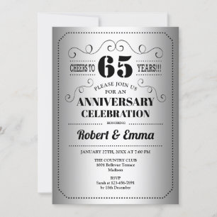 65e trouwjubileumfeest - Zwart Zilver Kaart