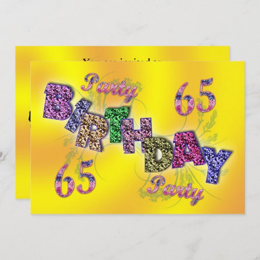 65e uitnodiging (Voorkant / Achterkant)