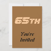 65e uitnodiging van de Birthday Party (Achterkant)