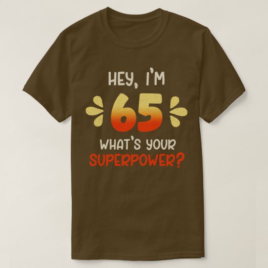 65e verjaardag 3 t-shirt (Design voorkant)