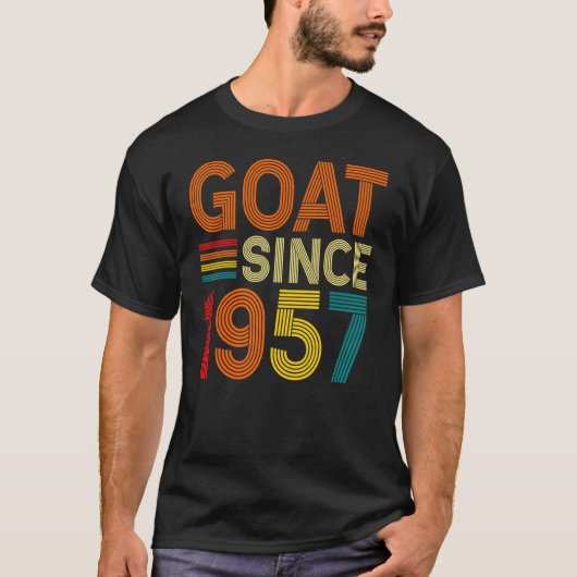 65e verjaardag 65 jaar oude geit sinds 1957 t-shirt (Voorkant)