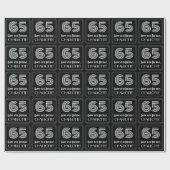 65e verjaardag: Art Deco geïnspireerd look "65" w  Cadeaupapier (Vlak)