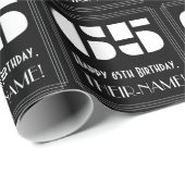 65e verjaardag: Art Deco Geïnspireerde look "65" & Cadeaupapier (Rol Hoek)