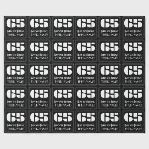 65e verjaardag: Art Deco Geïnspireerde look "65" & Cadeaupapier