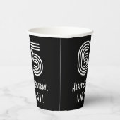 65e verjaardag — Art Deco Geïnspireerde look "65" Papieren Bekers (Rechts)