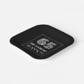 65e verjaardag — Art Deco Geïnspireerde look "65" Papieren Bordje (Gebogen)