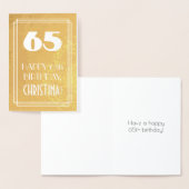 65e verjaardag ~ Art Deco Style "65" & aangepaste  Folie Kaarten (Display)