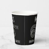 65e verjaardag: Art Deco Style + aangepaste naam Papieren Bekers (Rechts)