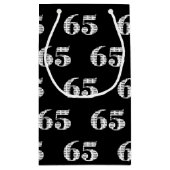 65e verjaardag ballon boeket klein cadeauzakje (Achterkant)