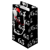 65e verjaardag ballon boeket klein cadeauzakje (Voorkant Gekanteld)