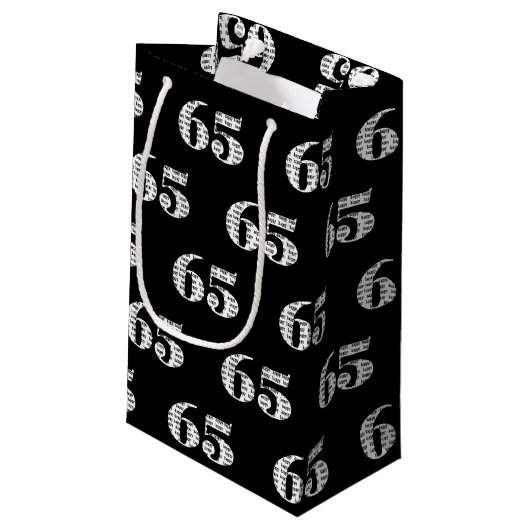 65e verjaardag ballon boeket klein cadeauzakje (Achterkant Gekanteld)