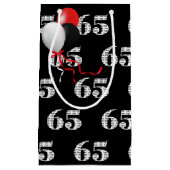 65e verjaardag ballon boeket klein cadeauzakje (Voorkant)