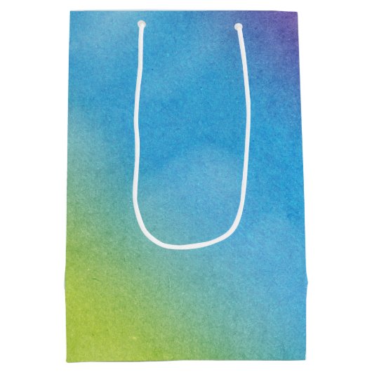 65e verjaardag ballonnen op regenboog medium gesch medium cadeauzakje (Achterkant)