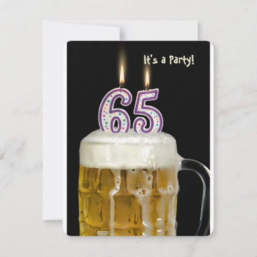 65e verjaardag Bierfeest Kaart (Voorkant)