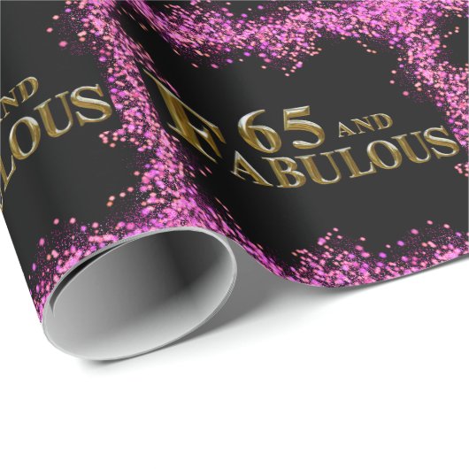 65e verjaardag cadeaupapier (Rol Hoek)