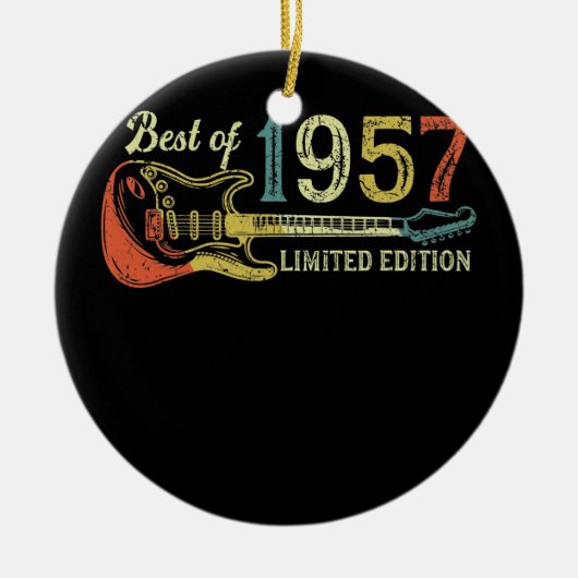 65e verjaardag cadeaus voor mannen Guitar Lover Keramisch Ornament (Voorkant)