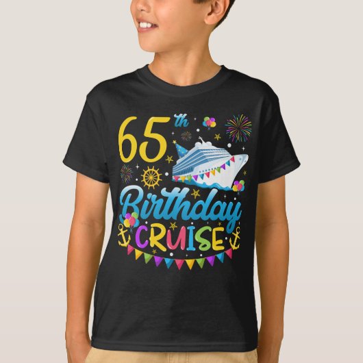 65e verjaardag Cruise B-Day Party Boy T-shirt (Voorkant)