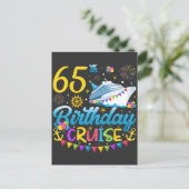65e verjaardag Cruise B-Day Party Briefkaart (Staand voorkant)