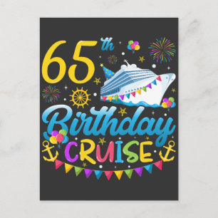 65e verjaardag Cruise B-Day Party Briefkaart
