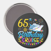 65e verjaardag Cruise B-Day Party Circle Magneet (Voorkant / Achterkant)