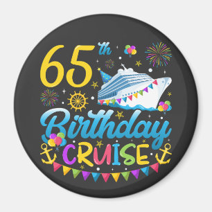 65e verjaardag Cruise B-Day Party Circle Magneet