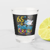 65e verjaardag Cruise B-Day Party Shot Glas (Voorkant)