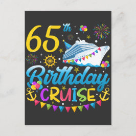 65e verjaardag cruise verjaardagsfeestje briefkaart