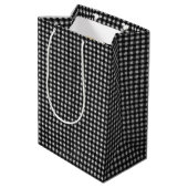 65e verjaardag Daisy op Gingham Midden Geschenktas Medium Cadeauzakje (Achterkant Gekanteld)