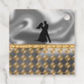 65e verjaardag Damask & Blue Pareltjes Hartelijk d Bedankjes Labels (Achterkant)