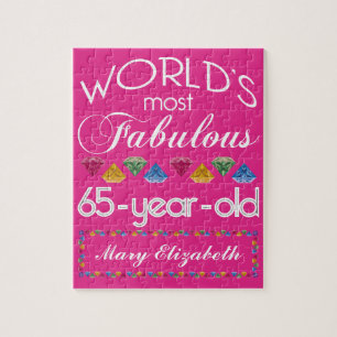 65e verjaardag De meest verbluffende kleurrijke Pa Legpuzzel