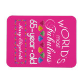 65e verjaardag De meest verbluffende kleurrijke Pa Magneet (Horizontaal)